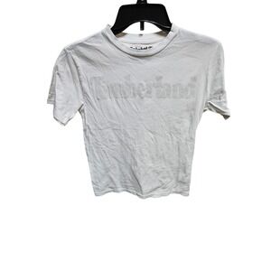 Timberland White‎ Graphic Logo T Shirt Tee Top Kids Size M (10-12)